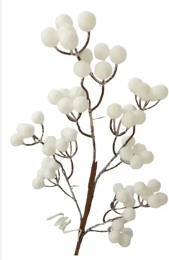 ACABAMAENTO RAMA BOLINHAS BLANCOS 58CM