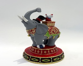 Elefante pequeño con patrón decorativo navideño circus 12.3*11.9*22.1cm