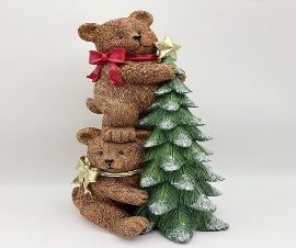 OSO TREPADOR DE ARBOL DECORATIVO NAVIDEÑO 21*16*37CM