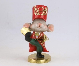 DECORATIVO RATON CIRCUS NAVIDEÑO RESINA 12*9*20CM