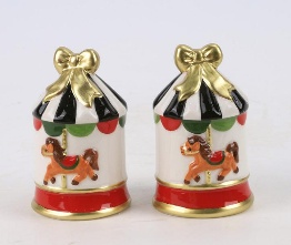 POTE DECORATIVO NAVIDEÑO 2PC 6.2*6.2*9.7CM CIRCUS NAVIDEÑO