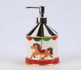 PORTA JABON LIQUIDO DECORATIVO NAVIDEÑO CIRCUS 10*10*20.2CM