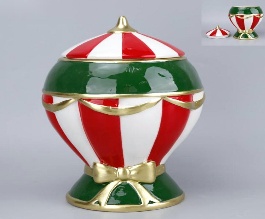 CARAMELERA DECORATIVO CIRCUS NAVIDEÑO MOD.GLOBO AEROSTATICO 18*18*25CM