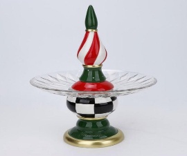Bandeja grande de caramelos decorativo circus navideño 22.5*22.5*33.5cm