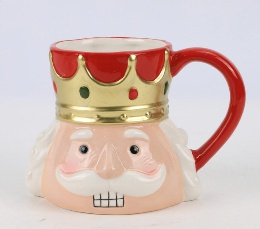 TAZA DECORATIVO NAVIDEÑO SOLDADO CASCANUECES 16.5*11.2*12CM