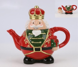 TETERA NAVIDEÑO SOLDADO CASCANUECES 21.8*12.8*21.4CM