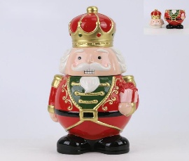 POTE DECORATIVO NAVIDEÑO 19.1*16.9*34CM CASCANUECES