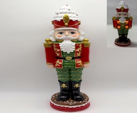 SOLDADO CASCANUECES CON LUZ DECORATIVO NAVIDEÑO 14.3*12.4*50.5CM