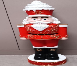SOLDADO CASCANUECES CON LUZ DECORATIVO NAVIDEÑO 19.5*18*73.5cm