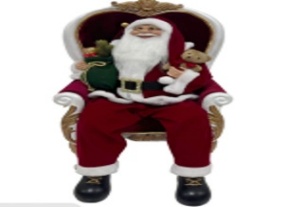 Papá Noel de 80 cm en silla NAVIDEÑO DECORATIVO