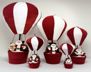 GLOBO AEROSTATICO 1.1M PAPA NOEL DECORATIVO NAVIDEÑO