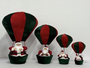 GLOBO AEROSTATICO 80CM PAPA NOEL DECORATIVO NAVIDEÑO