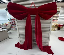 DECORATIVO NAVIDEÑO LAZO 70*210CM ROJO AVELUDADO 1PC