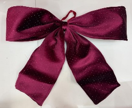 DECORATIVO NAVIDEÑO LAZO 70*80CM GRANATE AVELUDADO 1PC CON GLITER