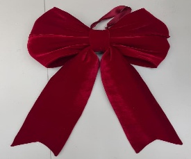 DECORATIVO NAVIDEÑO LAZO 50*90CM ROJO AVELUDADO 1PC