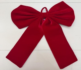 DECORATIVO NAVIDEÑO LAZO 46*78CM ROJO AVELUDADO 1PC