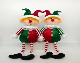 BONECO PAYASOS CIRCUS DECORATIVO NAVIDEÑO 18*10*51cm PIES PERLAS