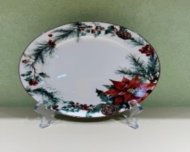 PLATO PRINCIPAL 26CM FLOR NAVIDEÑO