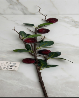 PLANTA RTIFICIAL RAMA DE BAYAS ROJAS 61CM
