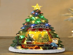 ARBOL DECORATIVO FAROL VILLA NAVIDEÑO CON LUZ