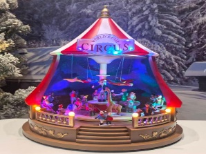 VILLA NAVIDEÑA DECORATIVO CIRCUS NAVIDEÑO 34*34*44CM