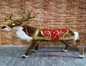 ALCE DECORATIVO NAVIDEÑO AVELUDADO 135*66*138CM