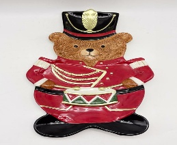 BANDEJA DECORATIVO NAVIDEÑO OSO 36.7*23*3.1CM