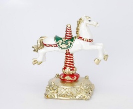 DECORATIVO CABALLO EN RESINA NAVIDEÑO 15.5*10*20.3CM
