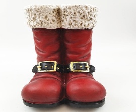 DECORATIVO NAVIDEÑOS BOTA RESINA 22*15*26CM