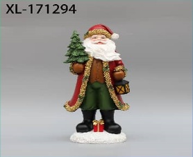 PAPA NOEL DE RESINA 14*11.2*26.5CM NAVIDEÑO