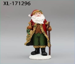 PAPA NOEL DE RESINA 17,4*15,2*36,5CM NAVIDEÑO