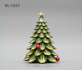 ARBOL DECORATIVO NAVIDEÑO DE RESINA 12*12*19.5CM