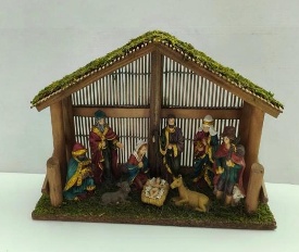 PESEBRE CASA MADERA 30*10*19.5CM NAVIDEÑO