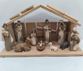 PESEBRE CASA MADERA NAVIDEÑO