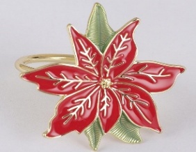 ANILLO PARA SERVILLETA FLOR NAVIDEÑO