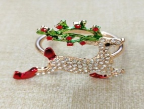 ANILLO PARA SERVILLETA CIERVO NAVIDEÑO