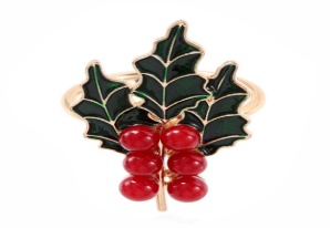 ANILLO PARA SERVILLETA FRUTOS ROJOS NAVIDEÑO