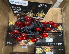 15M luz redonda de Navidad de 50lamp, caja de luz roja, de 220V