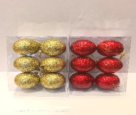 BOLA DE 6PC 8CM NAVIDEÑO DECORATIVO COLORES MIXTOS