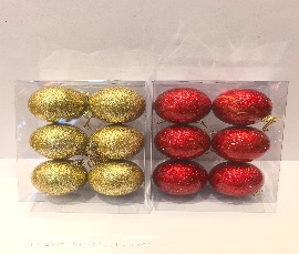 BOLA DE 6PC 10CM NAVIDEÑO DECORATIVO COLORES MIXTOS