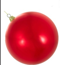 BOLA NAVIDEÑOS 30CM-1PC LISO COLORES MIXTOS