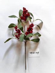 ACABAMENTO NAVIDEÑO RAMA CON FOLLAGE Y FRUTOS ROJOS 33CM