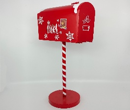 POSTE BUZON DECORATIVO NAVIDEÑO 22*15*51.5CM