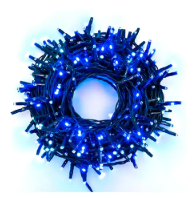 PISCA NAVIDEÑA LED 500LAMP 30METROS CABLE VERDE LUZ AZUL 220V