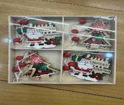 COLGANTE NAVIDEÑO 12PC MADERA 4DISEÑO