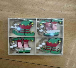 COLGANTE NAVIDEÑO 12PC MADERA 4DISEÑO