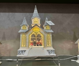CASITA NAVIDEÑO MUSICAL FAROL CON LUZ