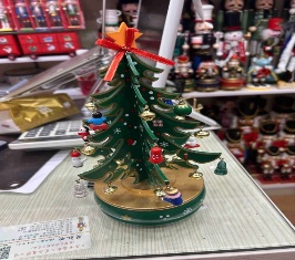 ARBOL NAVIDELO DE MESA DE MADERA CON MUSICA