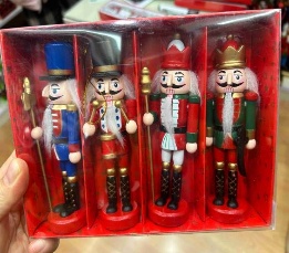 SOLDADO CASCANUECES NAVIDEÑO 4PC VARIOS DISEÑOS