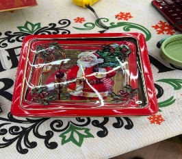 POTE DE LATA 3PC CAJA NAVIDEÑO DISEÑO PAPA NOEL